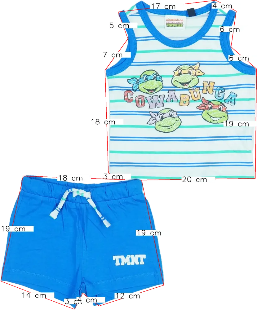 Multicoloured Nickelodeon 2-piece set - Top &amp; Bottom EU 68 / UK 3-6 months / US 3-6 months