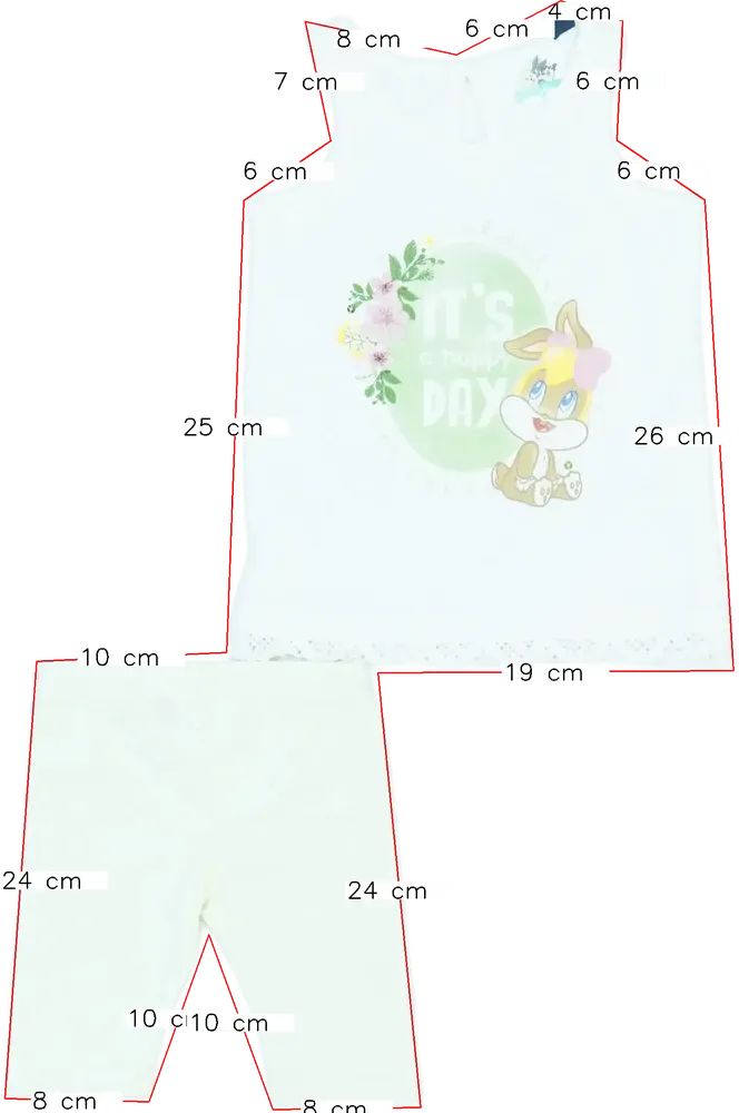 White Looney Tunes 2-piece set - Top &amp; Bottom EU 62 / UK 0-3 months / US 0-3 months