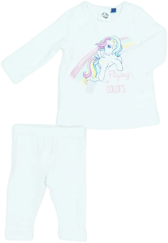 White My Little Pony 2-piece set - Top &amp; Bottom EU 62 / UK 0-3 months / US 0-3 months