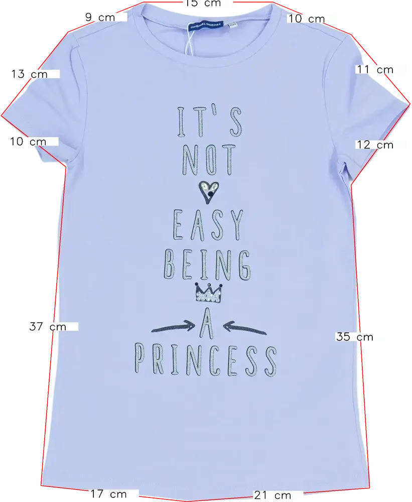 Lila Original Marines Póló EU 152 / UK 12 év / US 12 év/L