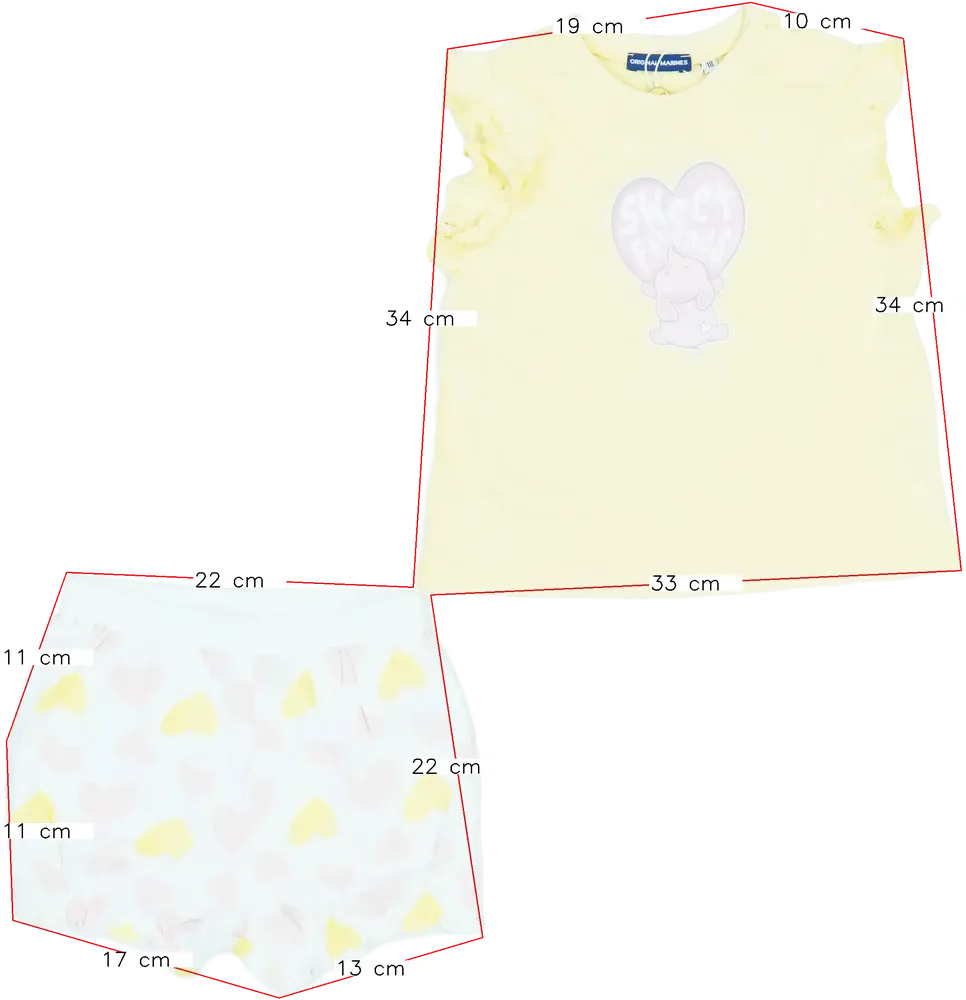 Yellow Original Marines 2-piece set - Top &amp; Bottom EU 86 / UK 12-18 months / US 18 months