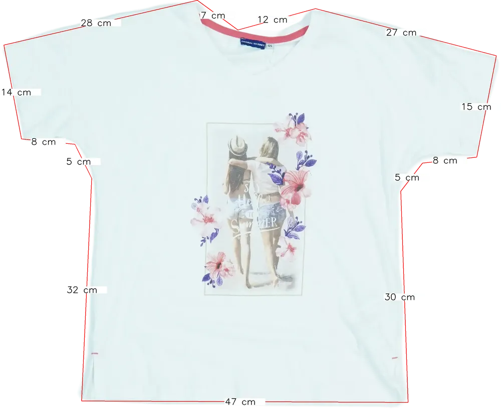 Fehér Original Marines Póló EU 152 / UK 12 év / US 12 év/L