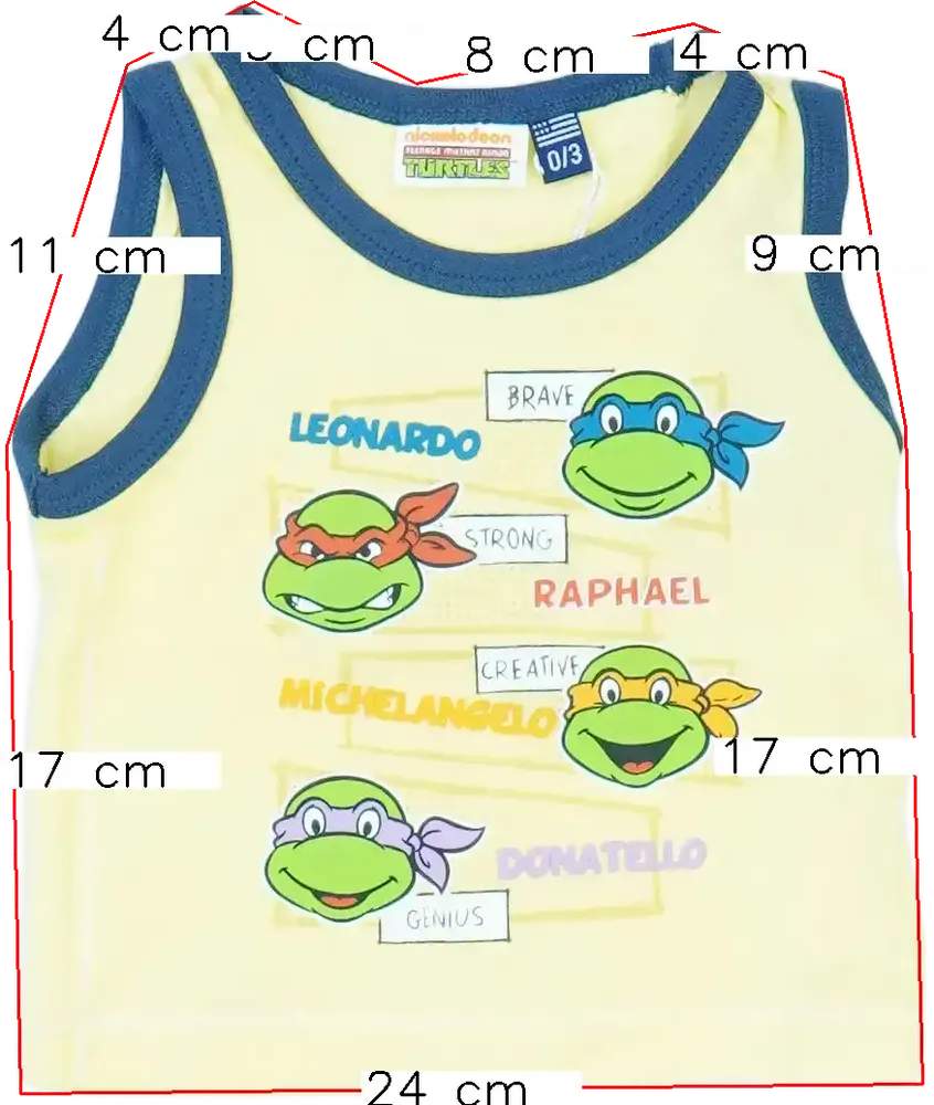 Sárga Nickelodeon Fiú / Férfi atléta EU 62 / UK 0-3 hónap / US 0-3 hónap