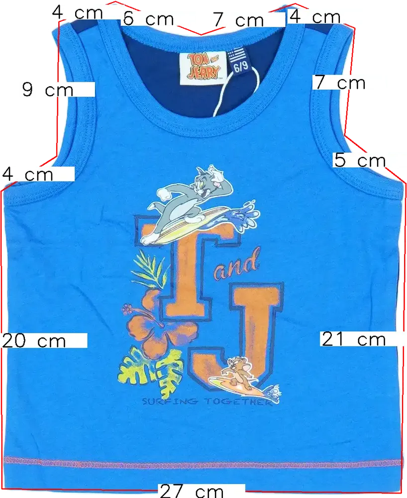 Blue Tom&amp;Jerry A-shirt EU 74 / UK 6-9 months / US 6-9 months