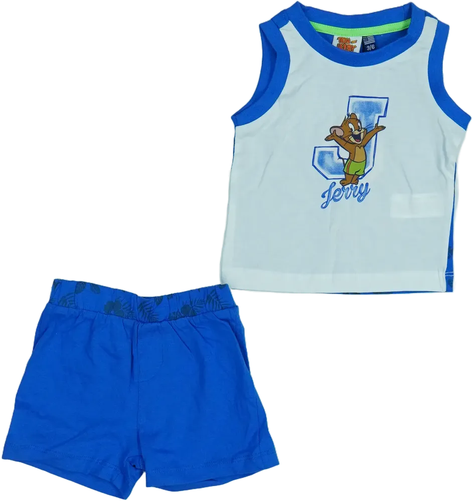 Kék Tom&amp;Jerry Pizsama EU 68 / UK 3-6 hónap / US 3-6 hónap