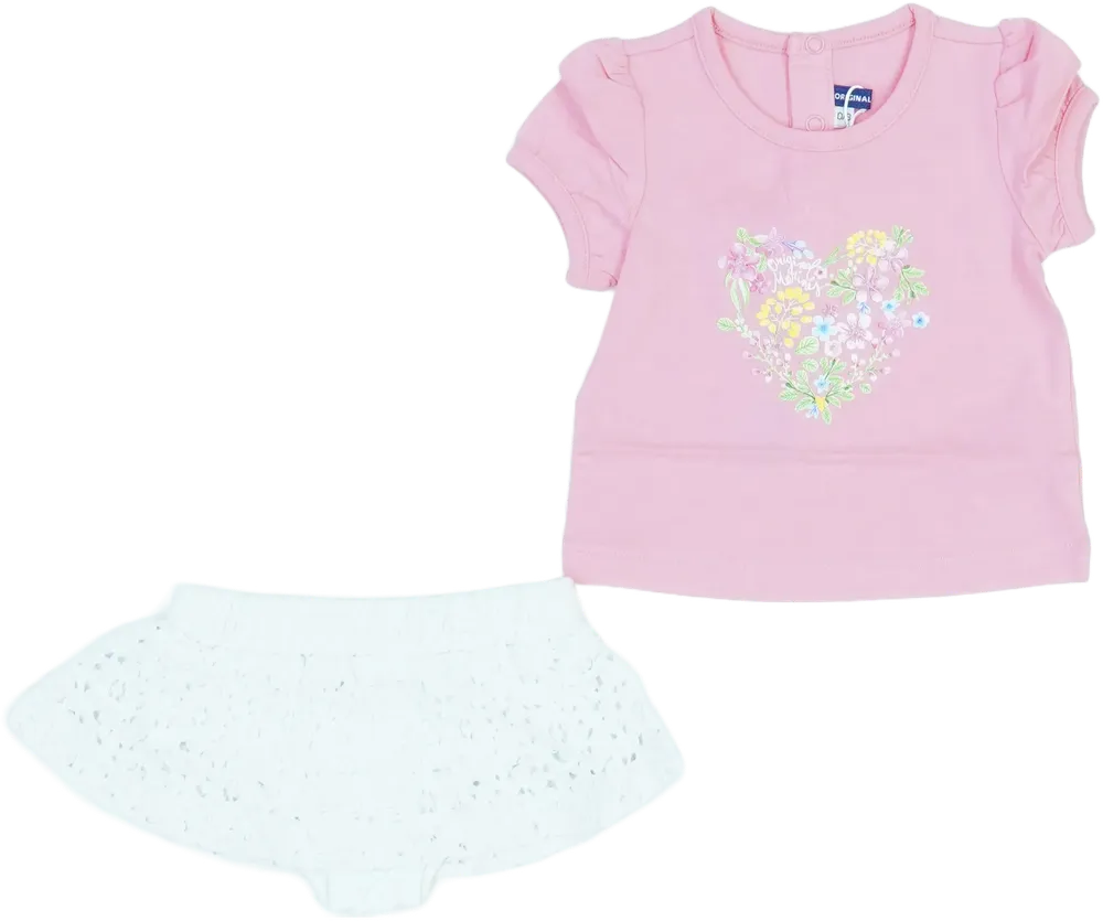 Pink Original Marines 2-piece set - Top &amp; Bottom EU 62 / UK 0-3 months / US 0-3 months