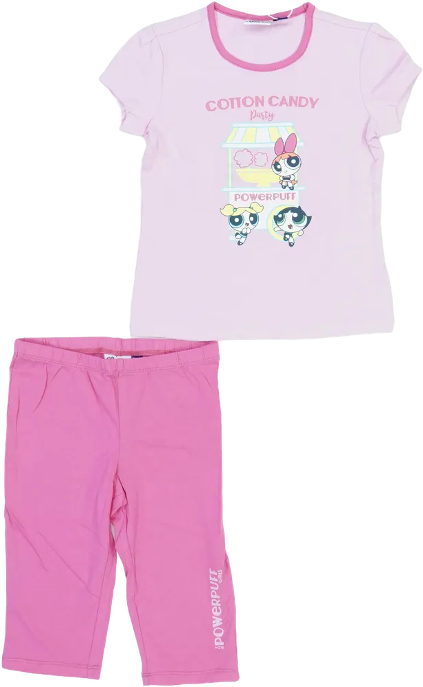 Rózsaszín The Powerpuff Girls 2 részes szett - Felsőruházat és nadrág EU 122 / UK 7 év / US 7 év/M
