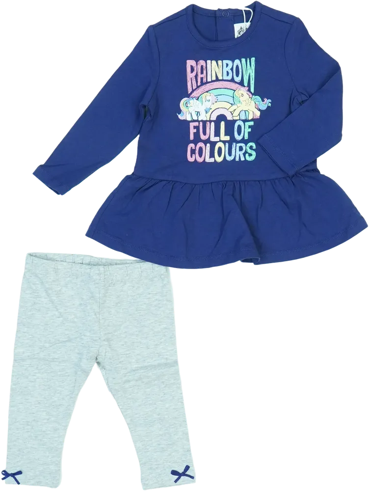 Kék My Little Pony 2 részes szett - Felsőruházat és nadrág EU 68 / UK 3-6 hónap / US 3-6 hónap