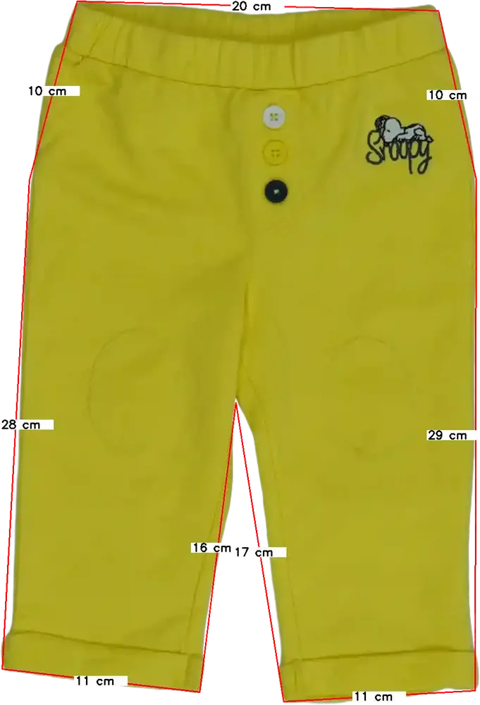 Sárga Peanuts Melegítőnadrág EU 68 / UK 3-6 hónap / US 3-6 hónap