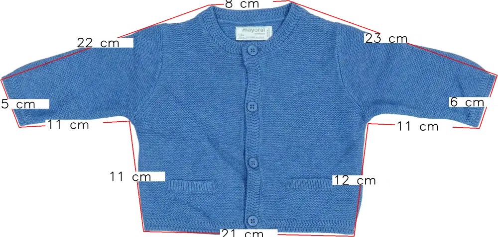 Kék Mayoral Kardigán EU 62 / UK 0-3 hónap / US 0-3 hónap