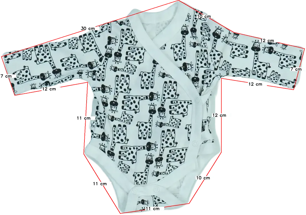 Fehér Egyéb Hosszú ujjú body EU 56 / UK Újszülött / US Újszülött