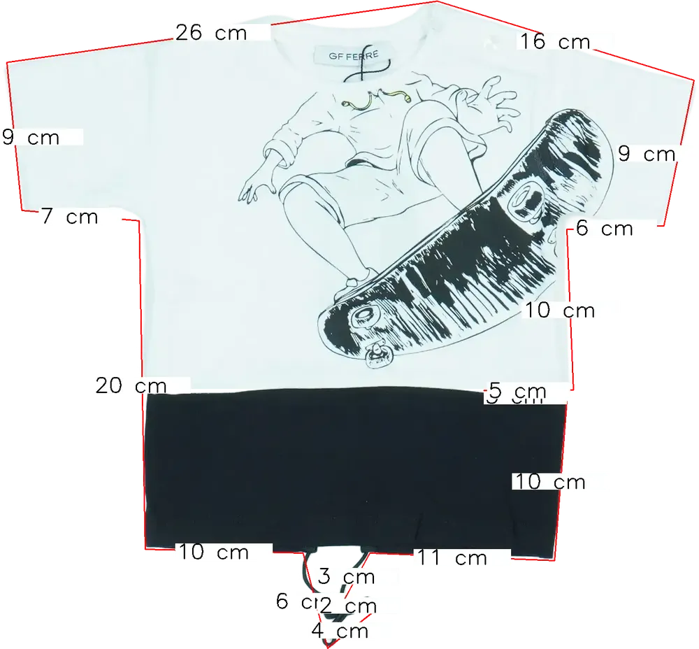 Fehér GF Ferré Póló EU 68 / UK 3-6 hónap / US 3-6 hónap