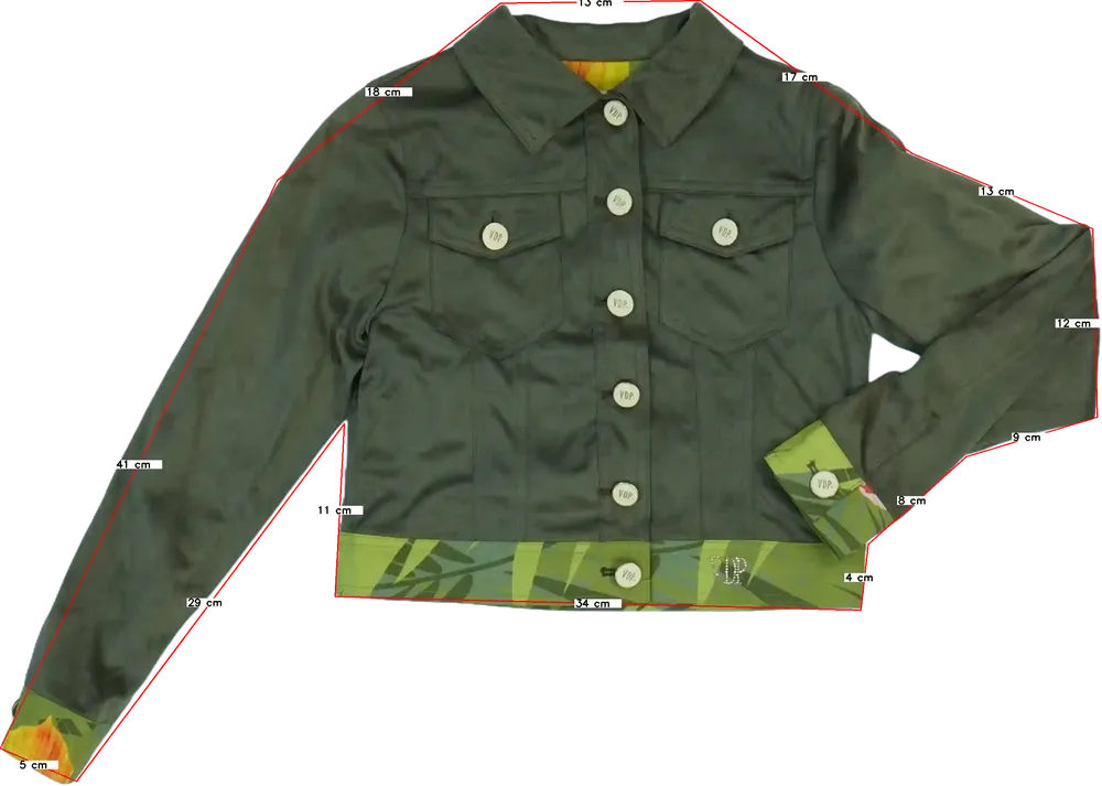 Zöld VDP Girls Átmeneti kabát EU 128 / UK 8 év / US 8 év/M