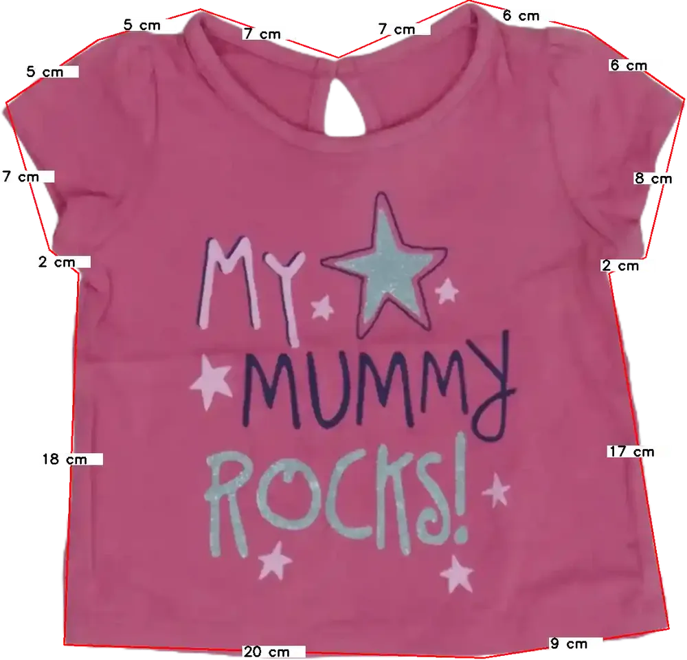 Rózsaszín Matalan Póló EU 68 / UK 3-6 hónap / US 3-6 hónap