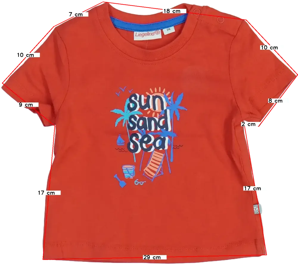 Piros Liegelind Póló EU 74 / UK 6-9 hónap / US 6-9 hónap