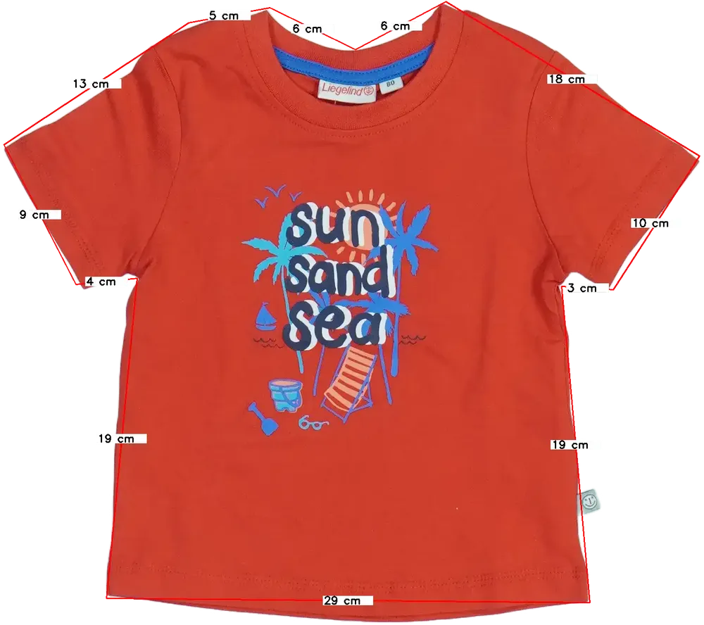 Piros Liegelind Póló EU 80 / UK 9-12 hónap / US 12 hónap