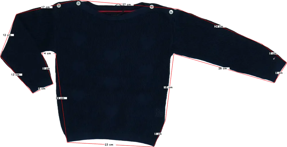 Kék Tommy Hilfiger Kötött pulcsi EU 92 / UK 2 év / US 2T