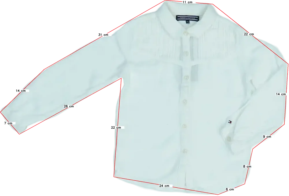 Fehér Tommy Hilfiger Blúz EU 104 / UK 4 év / US 4T/XS