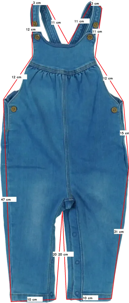 Blue M&amp;S/Marks&amp;Spencer Bib overal and shorts EU 86 / UK 12-18 months / US 18 months