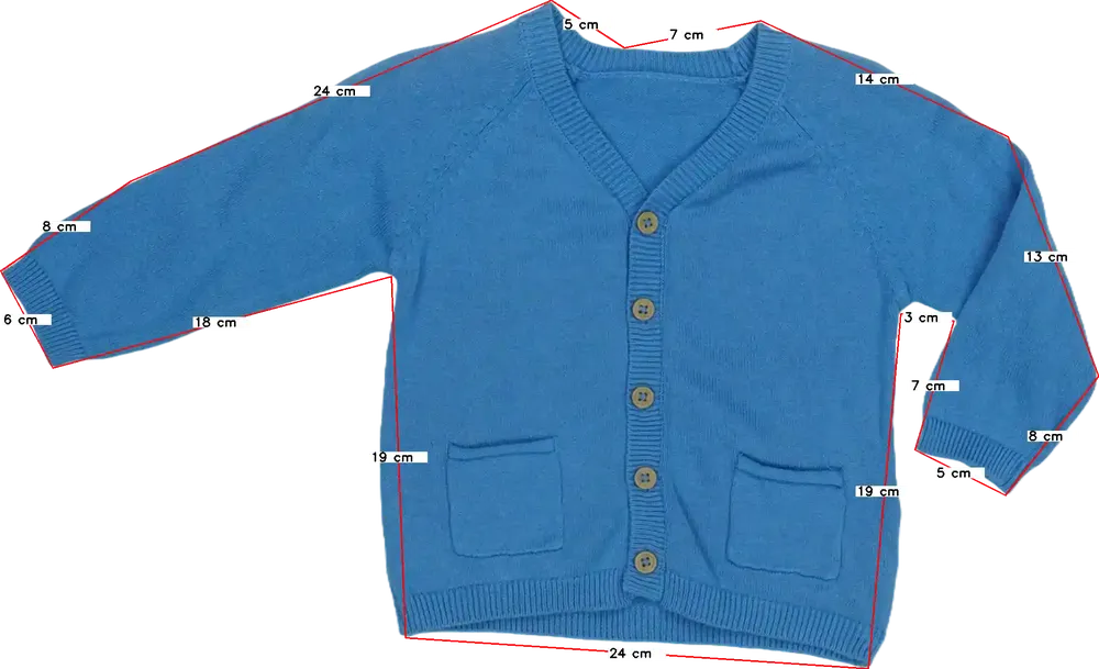 Kék Matalan Kardigán EU 74 / UK 6-9 hónap / US 6-9 hónap