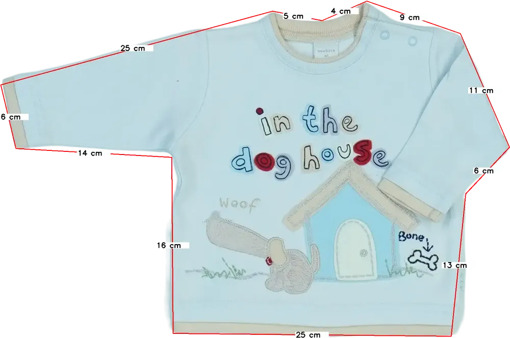 Kék Next Hosszú ujjú felső EU 62 / UK 0-3 hónap / US 0-3 hónap