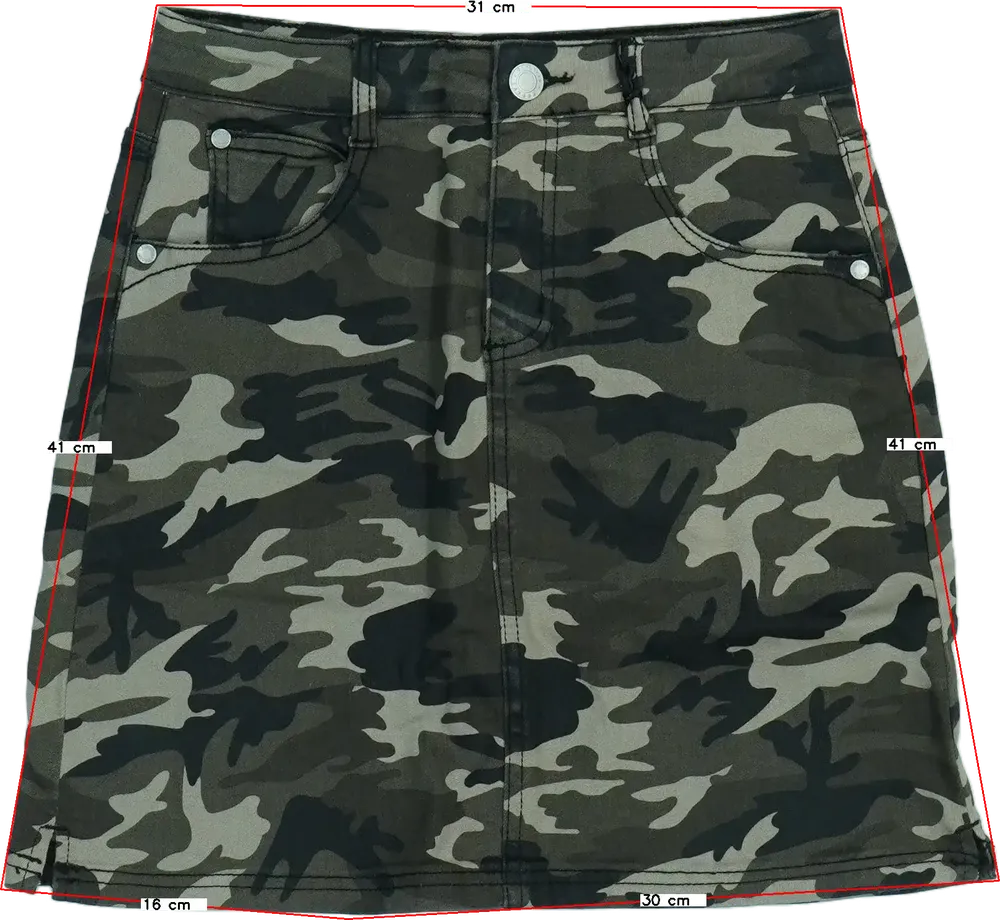 Terepszínű Firetrap Szoknya EU 158 / UK 13 év / US 14 év/XL