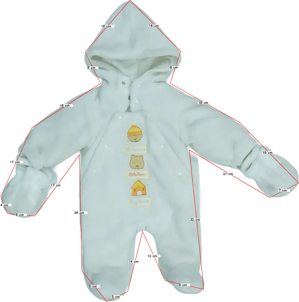 Fehér Chocolate Baby overál EU 50 / UK Újszülött / US Újszülött