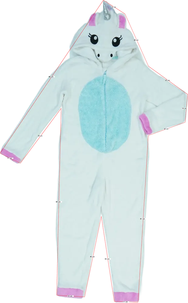 Fehér Lola Liza Pizsama overál EU 140 / UK 10 év / US 10 év/L