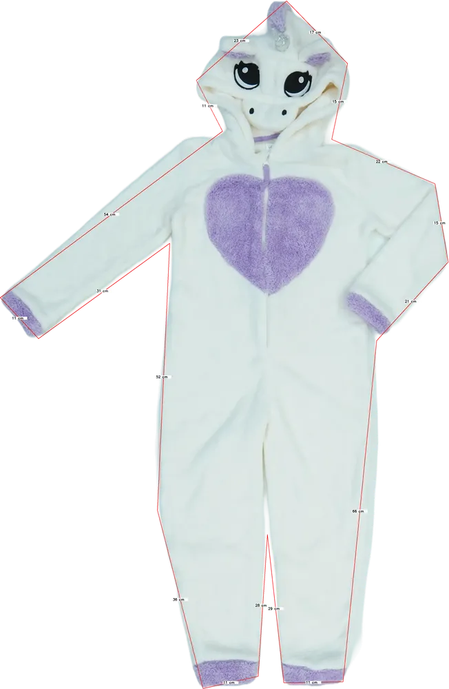 Fehér Lola Liza Pizsama overál EU 128 / UK 8 év / US 8 év/M