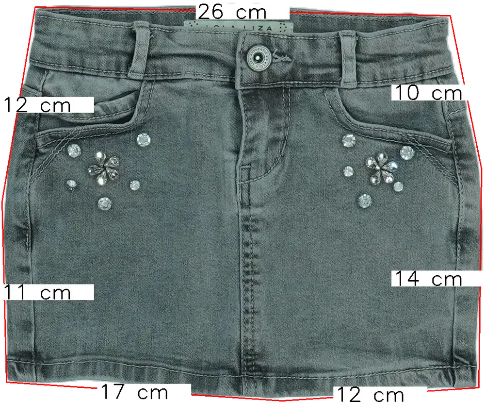 Szürke Lola Liza Szoknya EU 104 / UK 4 év / US 4T/XS