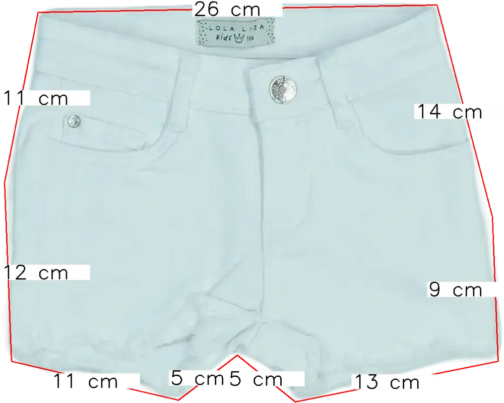 Fehér Lola Liza Rövidnadrág EU 104 / UK 4 év / US 4T/XS
