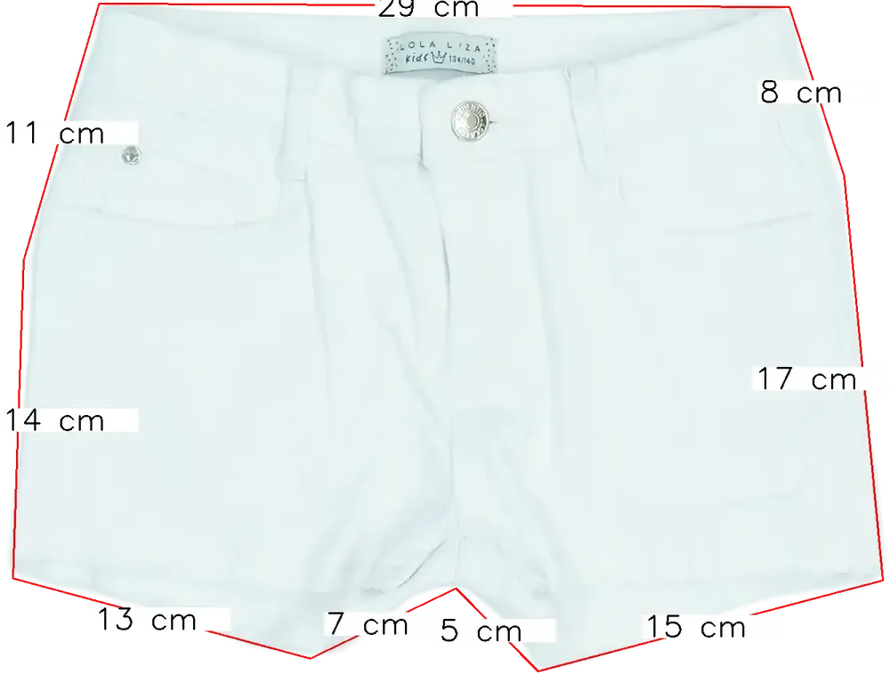 Fehér Lola Liza Rövidnadrág EU 140 / UK 10 év / US 10 év/L