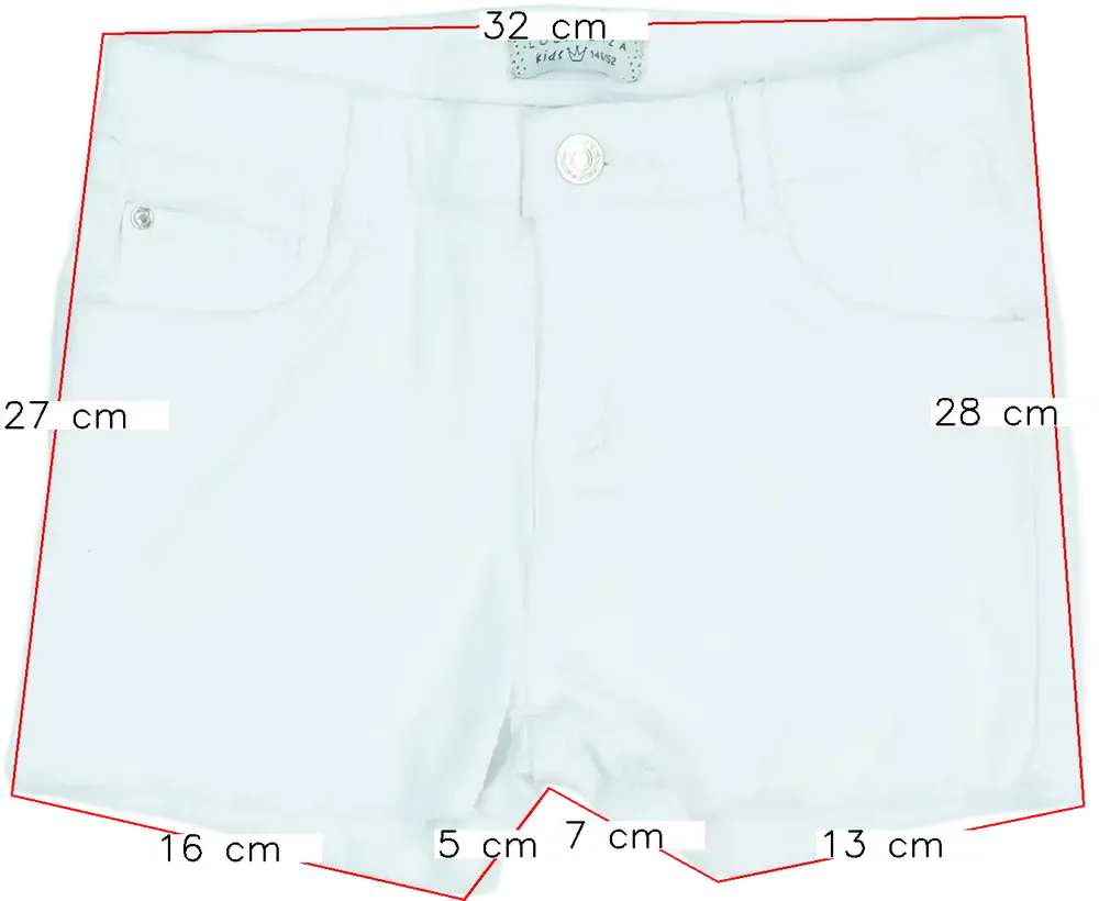 Fehér Lola Liza Rövidnadrág EU 152 / UK 12 év / US 12 év/L