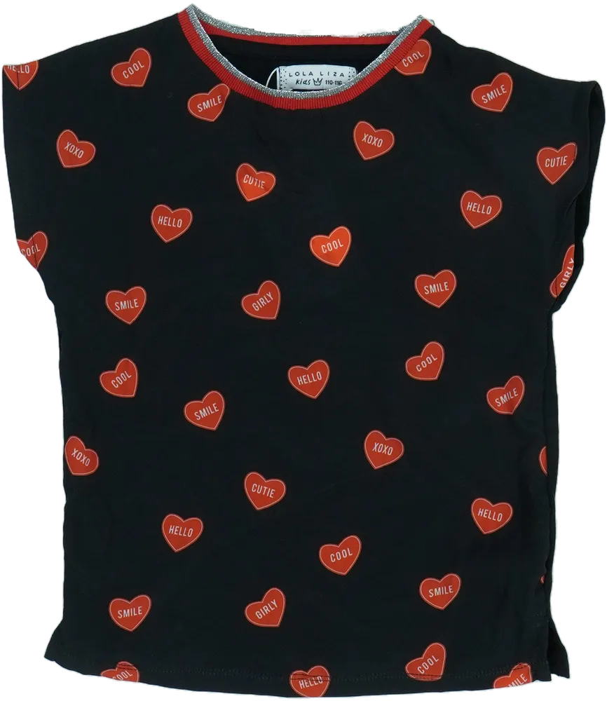 Fekete Lola Liza Póló EU 116 / UK 6 év / US 6 év/S