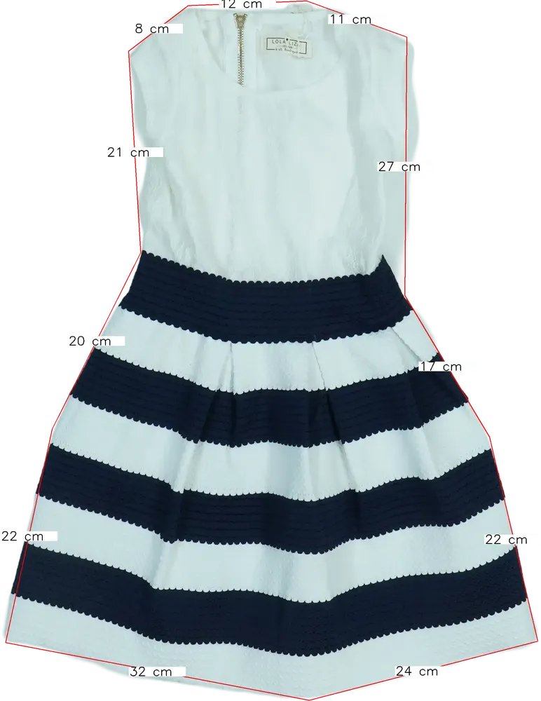 Fehér Lola Liza Ruha EU 128 / UK 8 év / US 8 év/M