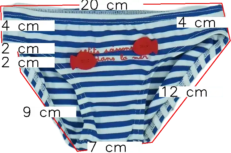 Kék Grain de blé Fürdőnadrág EU 80 / UK 9-12 hónap / US 12 hónap