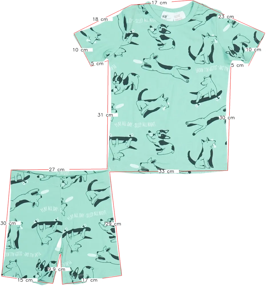 Zöld H&amp;M Pizsama EU 128 / UK 8 év / US 8 év/M