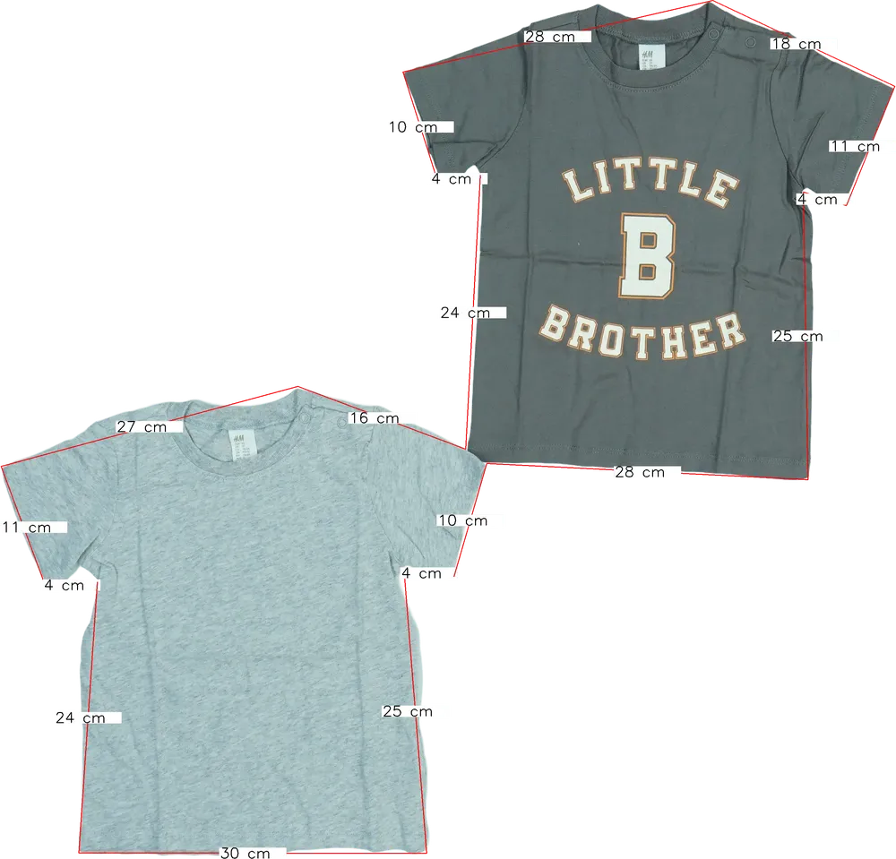 Szürke H&amp;M Csomag - Pólók EU 92 / UK 2 év / US 2T