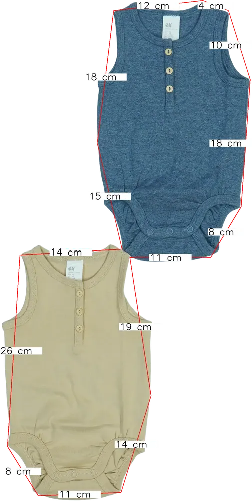 Többszínű H&amp;M Csomag - Body EU 56 / UK Újszülött / US Újszülött