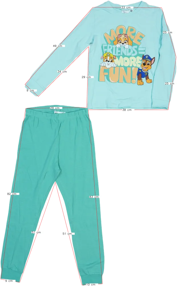 Zöld Paw Patrol Pizsama EU 140 / UK 10 év / US 10 év/L