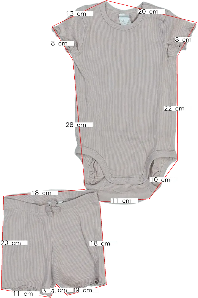 Pink H&amp;M 2-piece set - Top &amp; Bottom EU 74 / UK 6-9 months / US 6-9 months