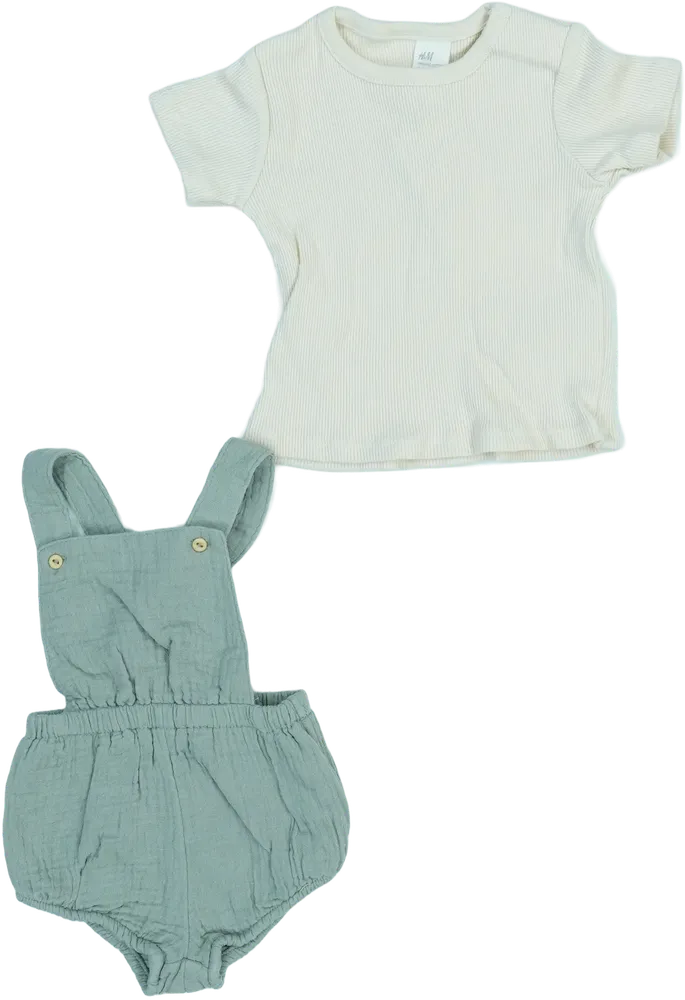 Multicoloured H&amp;M 2-piece set - Top &amp; Bottom EU 68 / UK 3-6 months / US 3-6 months