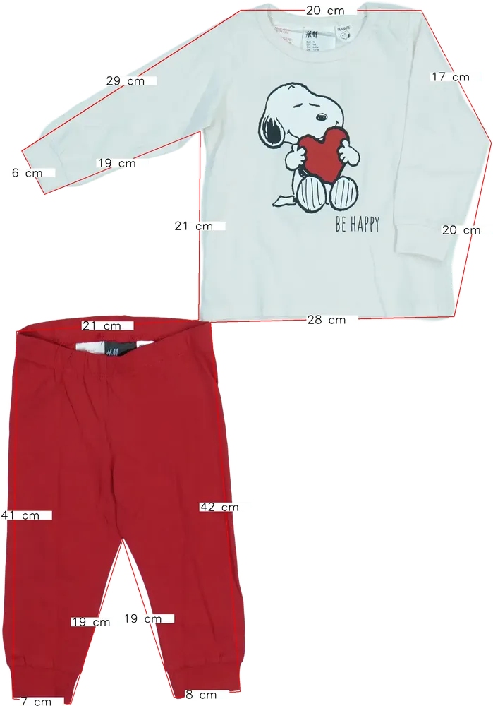Többszínű Peanuts Pizsama EU 74 / UK 6-9 hónap / US 6-9 hónap