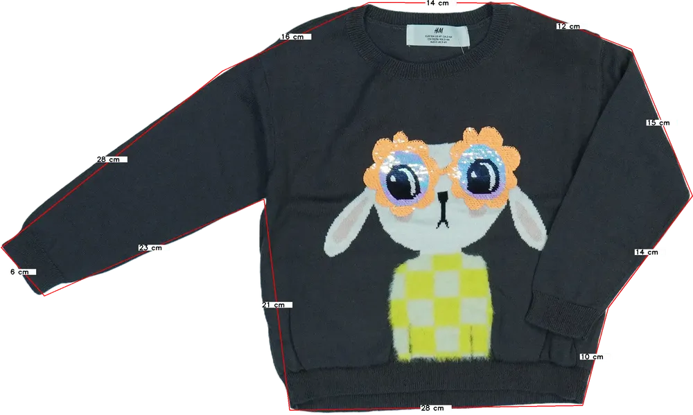 Szürke H&amp;M Kötött pulcsi EU 116 / UK 6 év / US 6 év/S