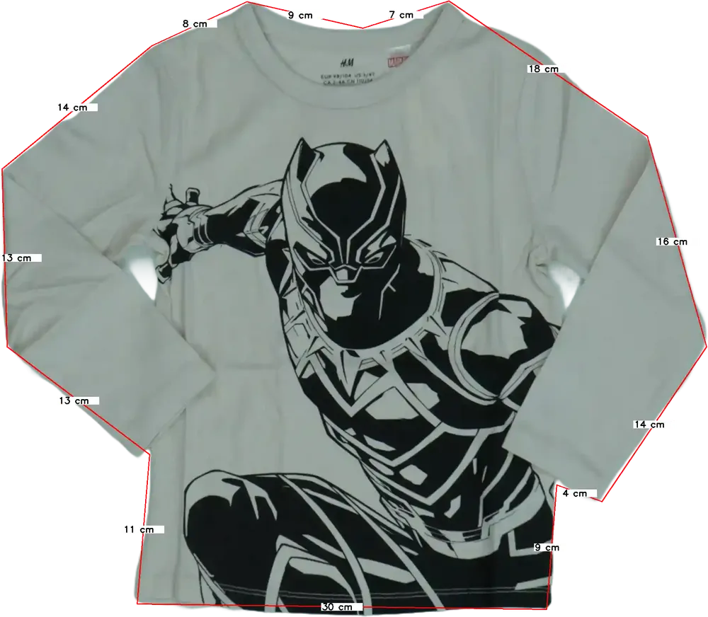 Barna Marvel Hosszú ujjú felső EU 128 / UK 8 év / US 8 év/M