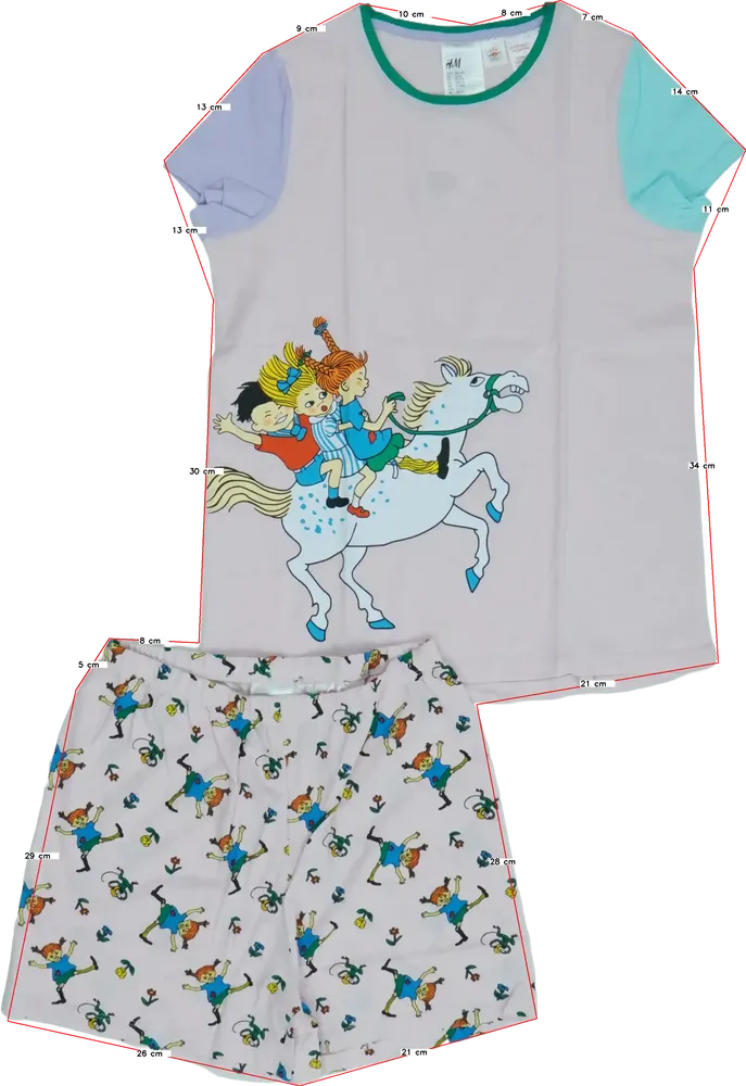 Rózsaszín H&amp;M Pizsama EU 122 / UK 7 év / US 7 év/M