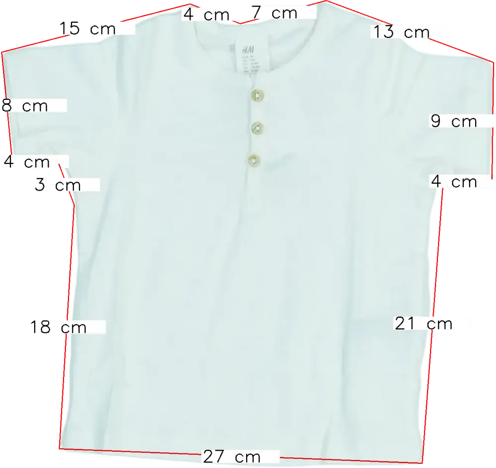 Fehér H&amp;M Póló EU 74 / UK 6-9 hónap / US 6-9 hónap
