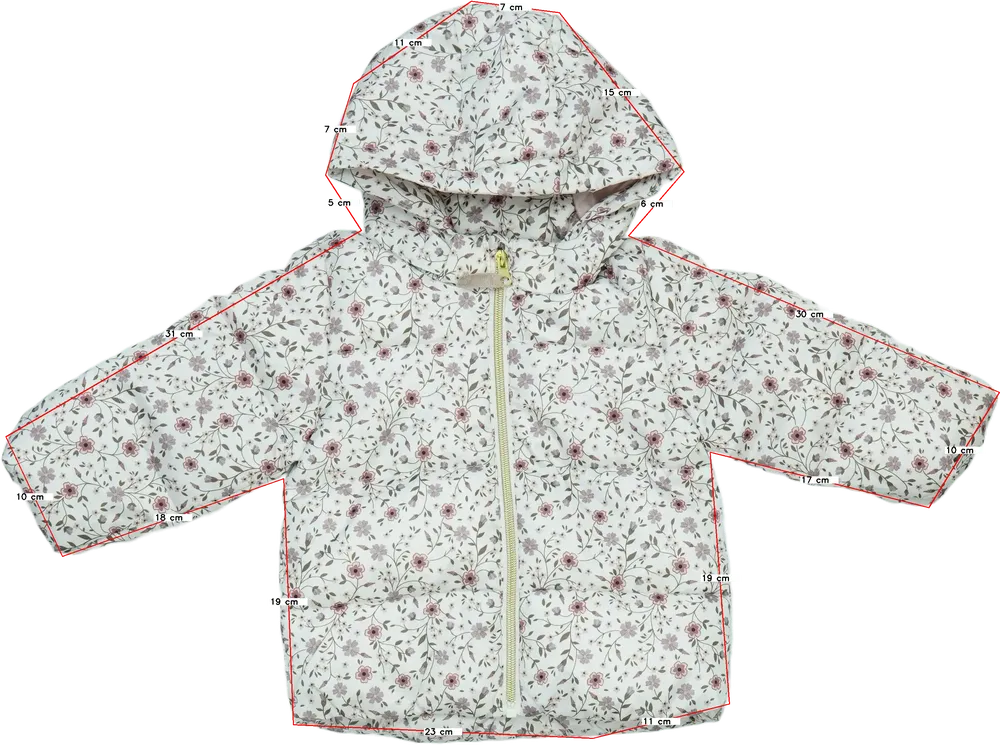 Fehér H&amp;M Átmeneti kabát EU 80 / UK 9-12 hónap / US 12 hónap