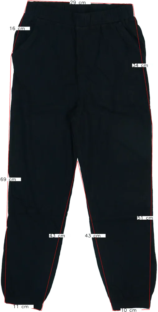 Fekete H&amp;M Hosszúnadrág EU 140 / UK 10 év / US 10 év/L