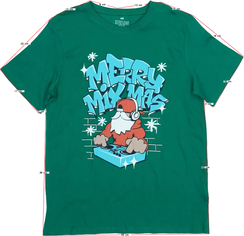 Zöld H&amp;M Póló EU 164 / UK 14 év / US 14 év/XL